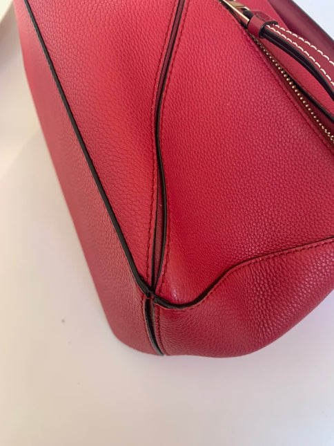 Loewe Puzzle bag small raspberry pink leather
