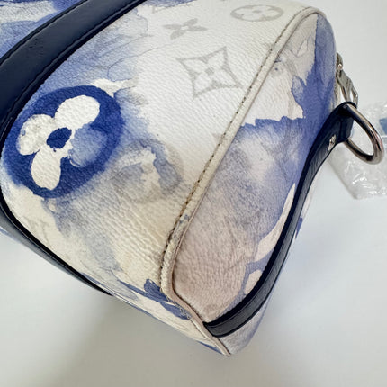 Louis Vuitton Keepall XS Blue Watercolor Leather and PU Crossbody Bag