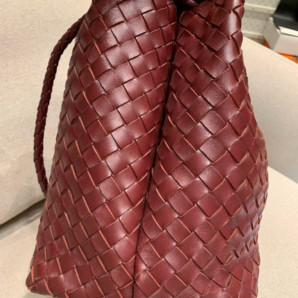 Bottega Veneta Andiamo Large Burgundy Handbag