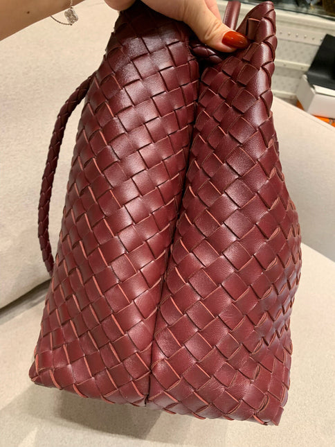 Bottega Veneta Andiamo Large Burgundy Handbag