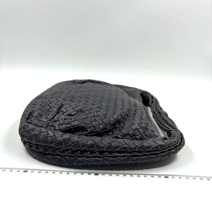 Bottega Veneta Belly Hobo Intrecciato Leather Navy Purple Inside 5077 Medium 40cm