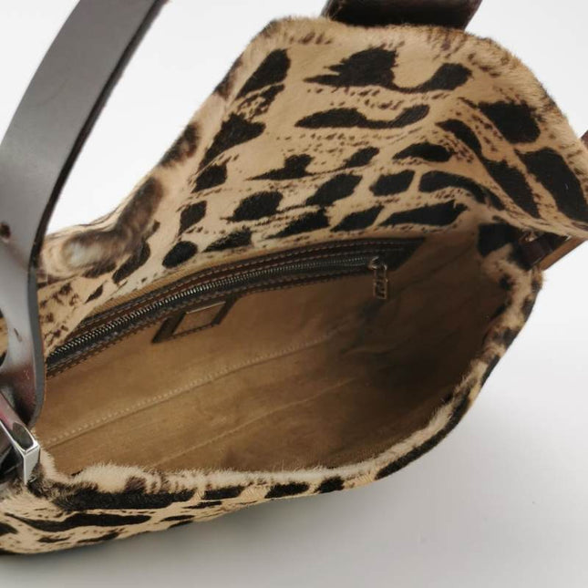 Sold Fendi Baguette Pony-style Calfskin Leather Brown Printed on Beige