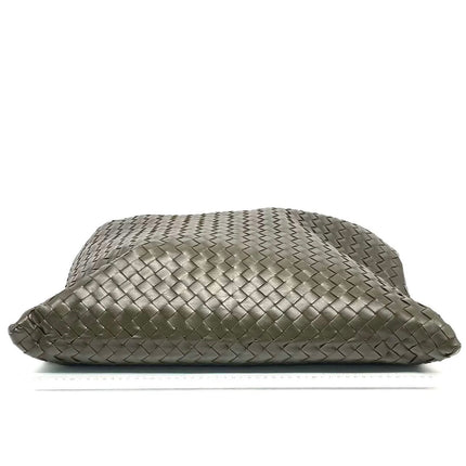 Bottega Veneta Hop Large Leather Dark Olive Green Hobo Bag