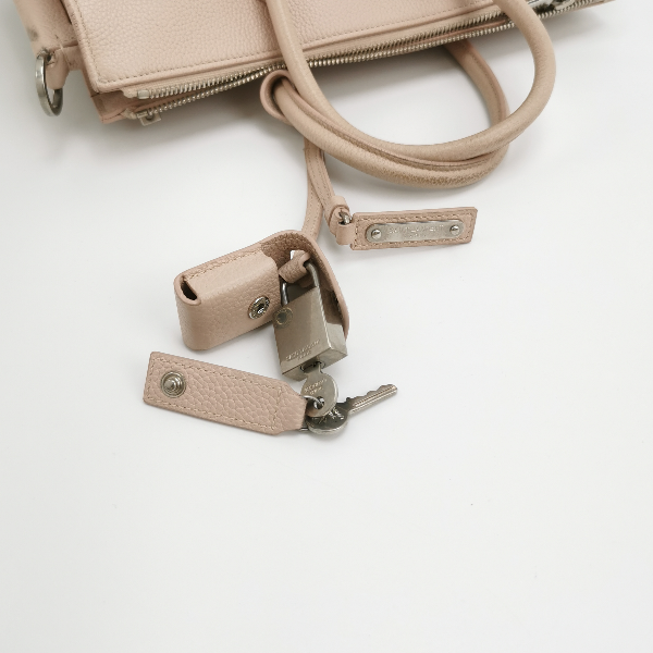 Saint Laurent Sac De Jour Baby Beige Leather Handbag