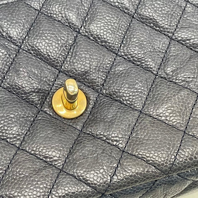 Chanel Paris Limited Small Navy Caviar Leather Gold Hardware 2015-16