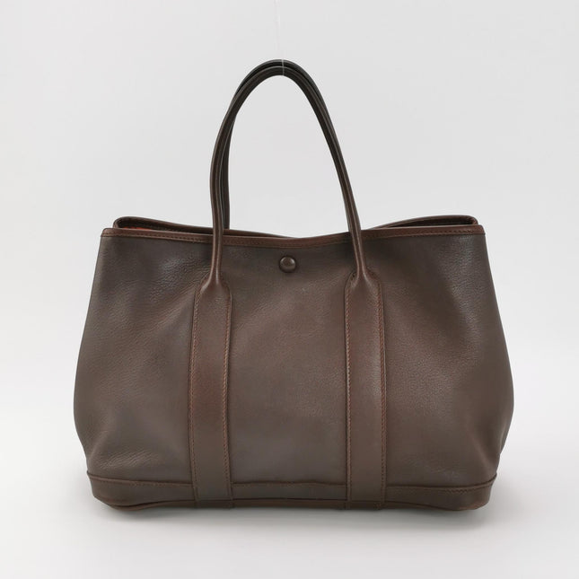 Hermes Garden Party 30 Swift Leather Chocolate Brown 47 Tote