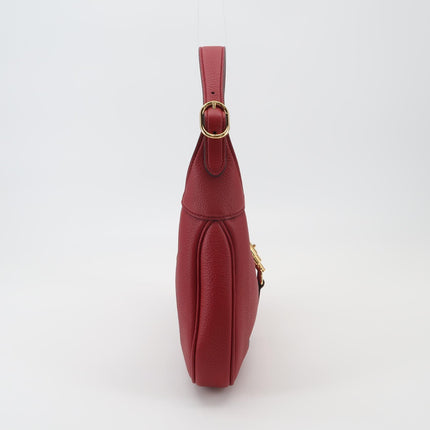 Gucci Jackie 1961 Small Red Pebbled Leather Shoulder Bag