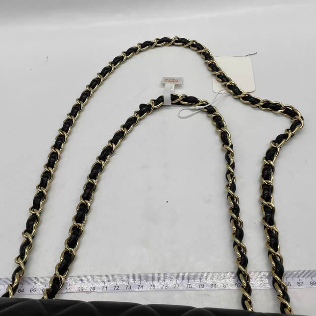 Chanel Classic Flap Jumbo Black Lambskin Leather Single Flap Gold Hardware 2010-11