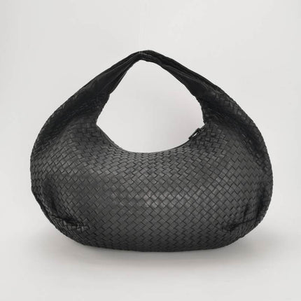 Bottega Veneta Belly Hobo Intrecciato Leather Black Large 55cm