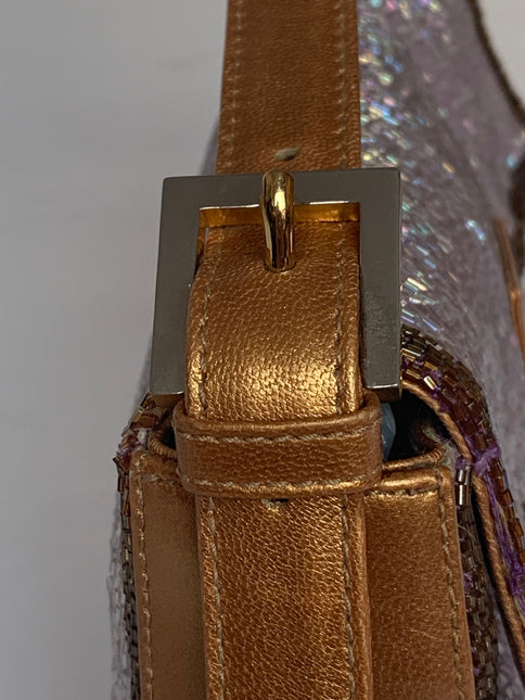Sold FENDI Baguette Glitter beads Lilac