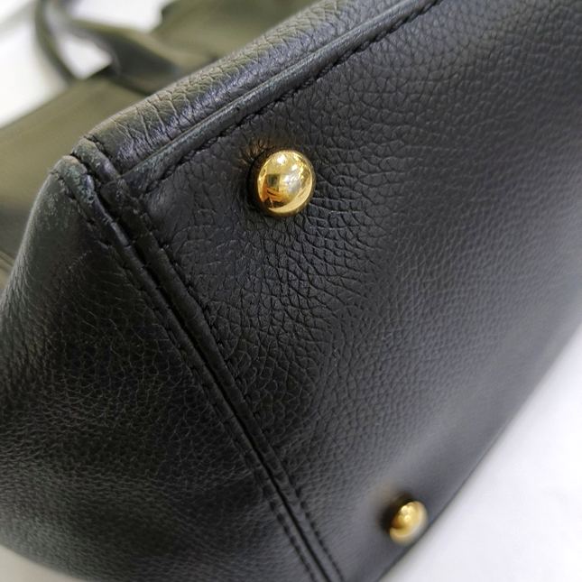 Chanel Cerf Executive Black Caviar Leather Handbag Gold Hardware