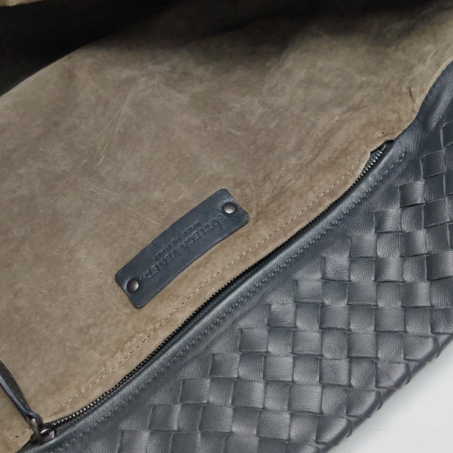 Bottega Veneta Garda Black Intrecciato Nappa Leather Large 33cm