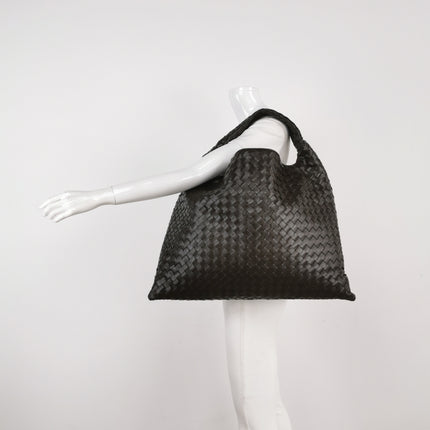 Bottega Veneta Hop Large Leather Fondant Chocolate Brown Hobo Bag