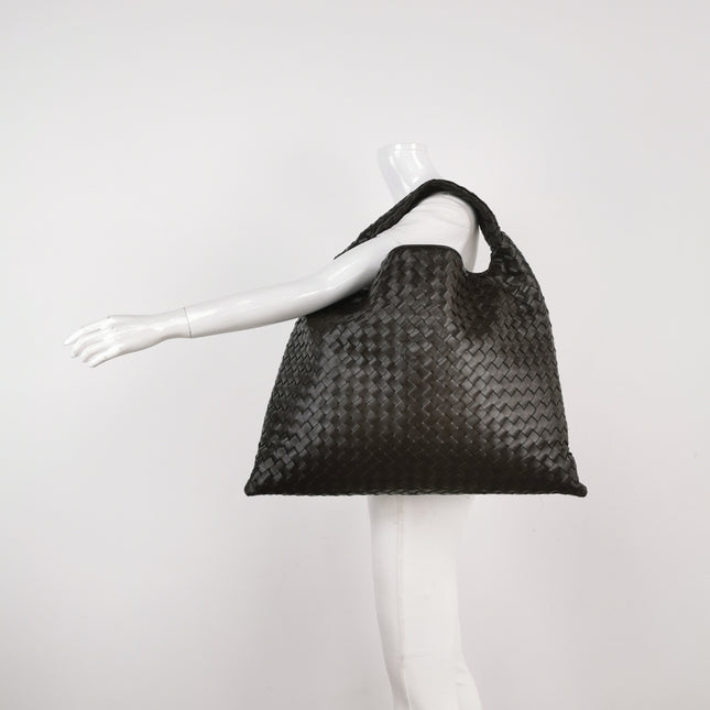 Bottega Veneta Hop Large Leather Fondant Chocolate Brown Hobo Bag
