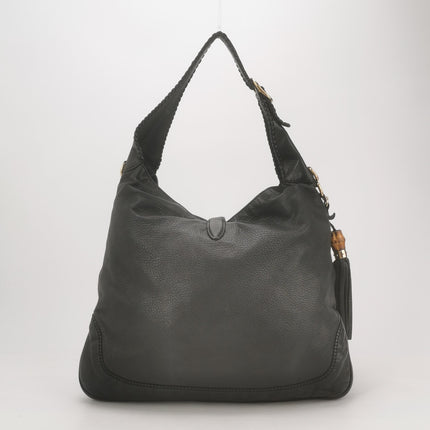 Gucci Jackie Soft Large Black Leather Shoulder Bag With Strap