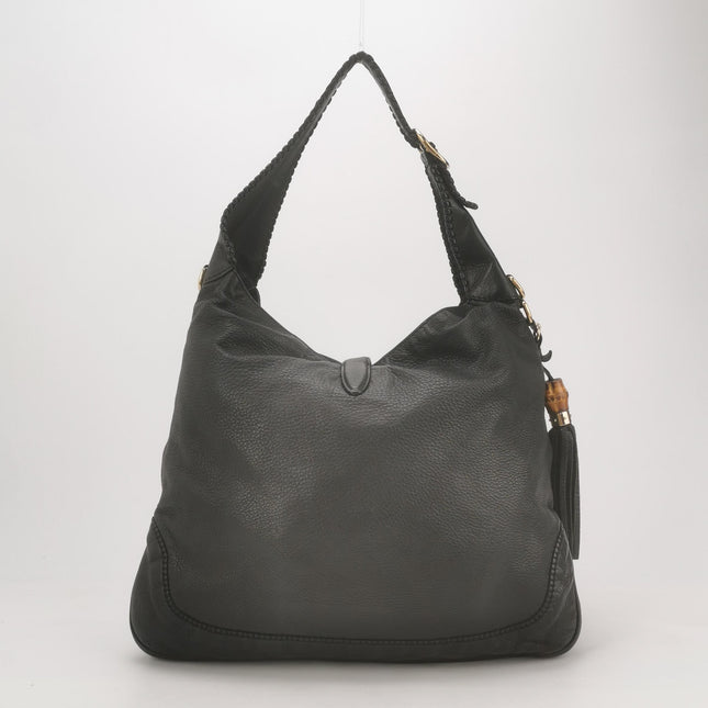 Gucci Jackie Soft Large Black Leather Shoulder Bag With Strap