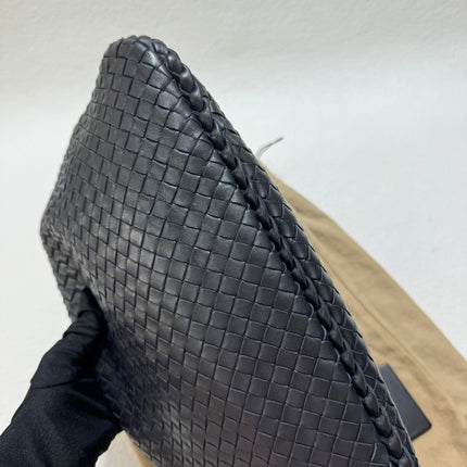 Sold Bottega Veneta Intrecciato Hobo Bag Medium Black Lambskin leather 40cm