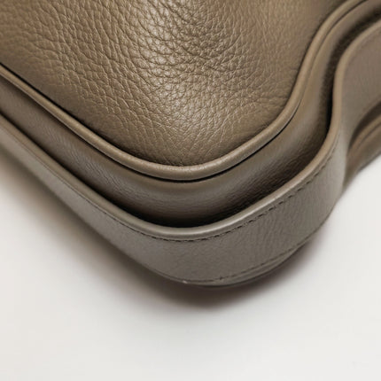 CELINE Romy Large Grey Calfskin Leather Shoulder Bag