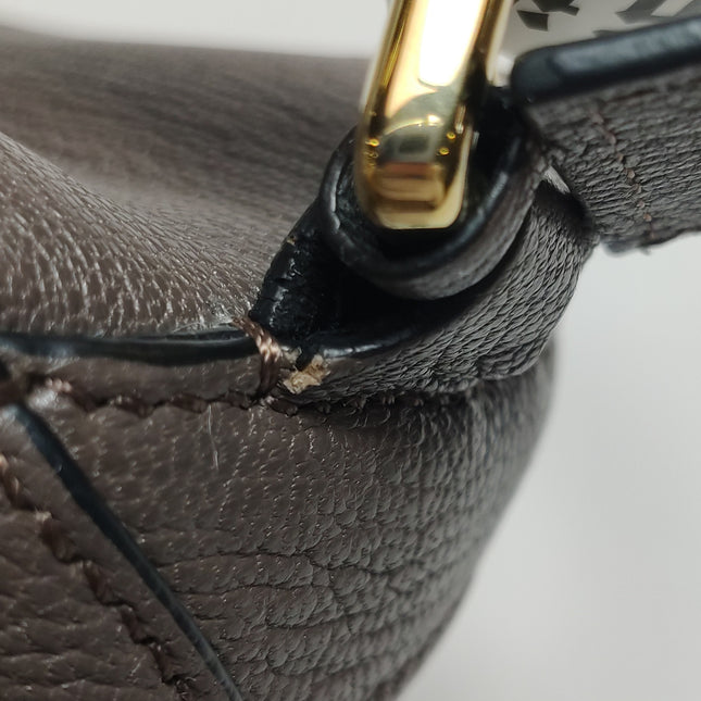 Loewe Puzzle Small Leather Dark Chocolate Brown Crossbody Bag New Design