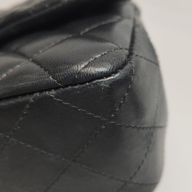 Chanel Classic Flap Mini Black Lambskin Silver Hardware