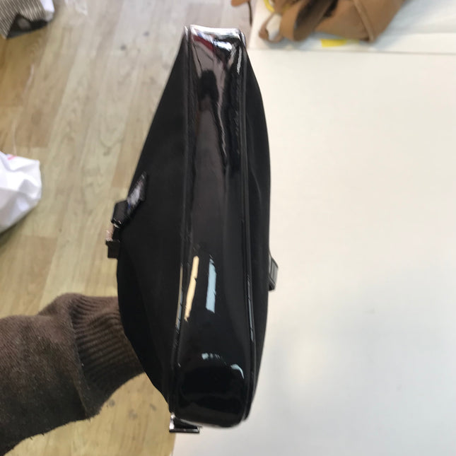 Gucci Jackie Vintage Mini Black Cloth and Patent Leather Handbag