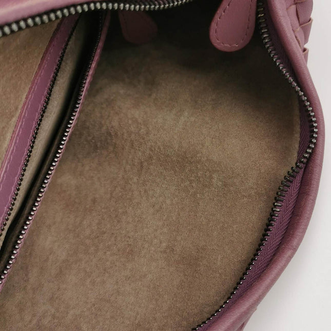 Bottega Veneta Hobo Bag Lambskin leather Purple Medium 40cm