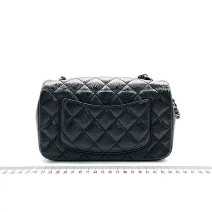 Chanel Classic Flap Mini Black Caviar Silver Hardware 2015-2016