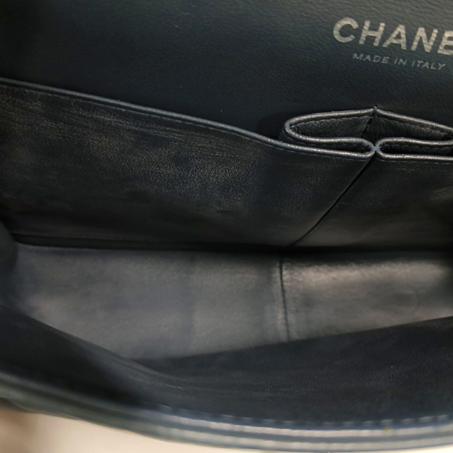Chanel Classic Flap Jumbo Large Blue Lambskin Leather, 2012-2013