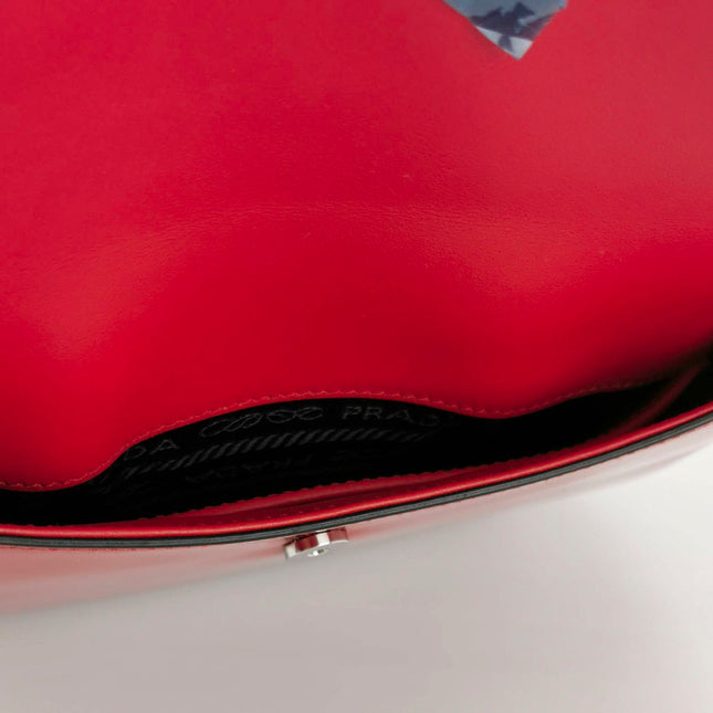 Sold Prada Cleo Flap Red Leather Small Shoulder bag
