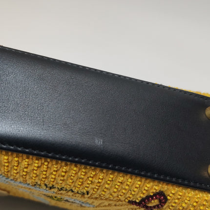 Lady Dior Mini Limited Edition Yellow Star and Bee Beaded Handbag 2017