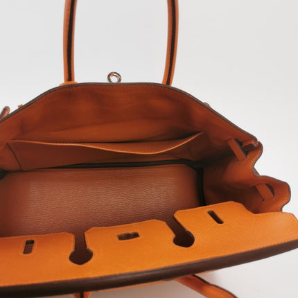 Hermes Birkin 25 Orange H 93 Epsom Leather Palladium Hardware