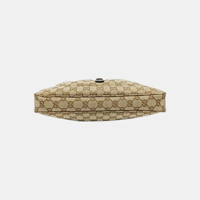 Sac porté épaule large Gucci Jackie 1961 camel avec bandoulière