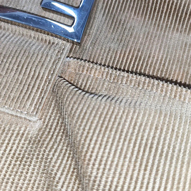 Sold FENDI Baguette Vintage Corduroy Beige Brown Shoulder Bag