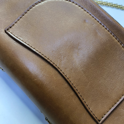 Chanel Nude Medallion 2.55 Reissue Brown Calfskin Double Flap Bag Gold Chain 2017