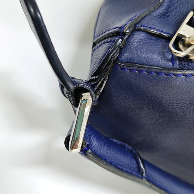Loewe Puzzle Small Navy Calfskin leather bag