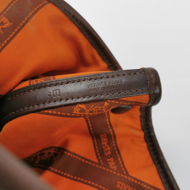 Hermes Garden Party 30 Swift Leather Chocolate Brown 47 Tote