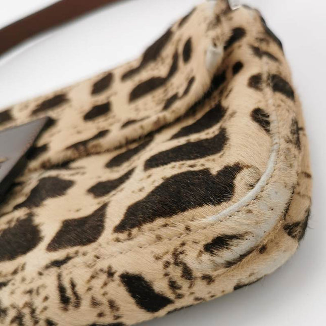 Sold Fendi Baguette Pony-style Calfskin Leather Brown Printed on Beige