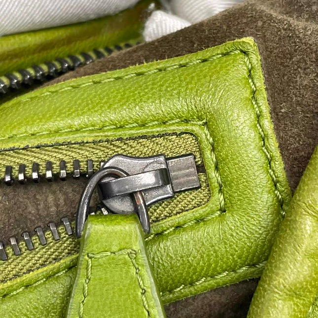Bottega Veneta Veneta Hobo Avocado Green 45cm Lambskin Leather