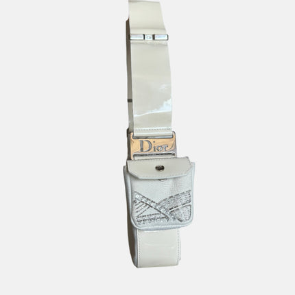 Dior Limited Edition Rare Columnbus Dior Strict Chic White Rhinestones Bag