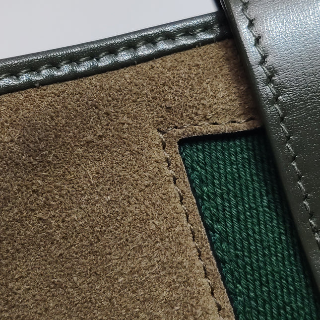 Gucci Jackie 1961 Small Olive Green Suede and Leather Bag