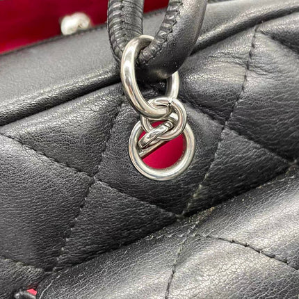 Chanel Cambon Multi-pocket Ligne Reporter Bag Medium Black Calfskin Leather