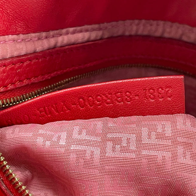 Fendi Baguette 1997 Re-edition 3D Embossed Red Leather Shoulder bag