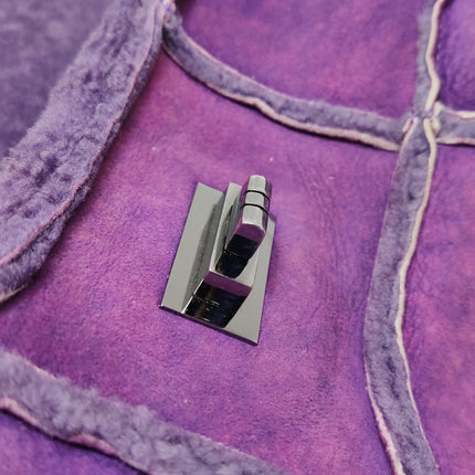 Chanel 2.55 Flap Vintage Chocolate Bar Purple Suede Crossbody Messenger Bag