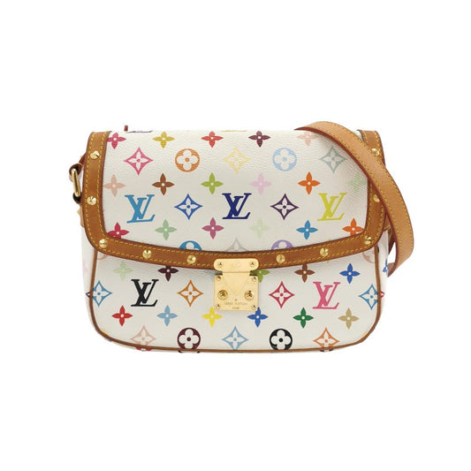 Louis Vuitton x Takashi Murakami Sologne Messenger Crossbody Bag White Multicolor-Luxbags