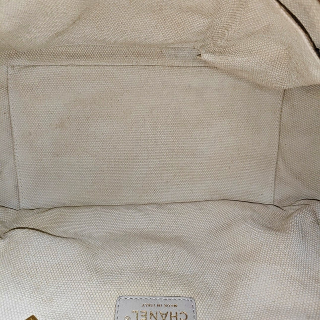 Chanel Double Stitch Retro Chain Accordion Flap Bag Brown Calfskin Leather