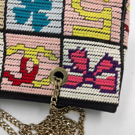 Chanel Rare Precious Symbols Needlepoint East West Shoulder Bag