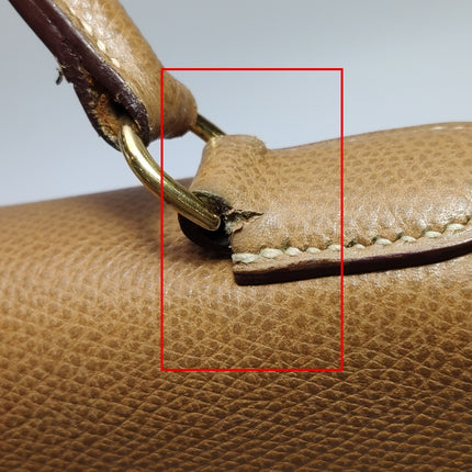 Hermes Kelly 32 Sellier Vintage Gold Epsom Leather Gold Hardware With Strap 1990