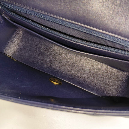 Chanel Classic Flap Rectangular Mini 2015 Navy Lambskin Gold Hardware