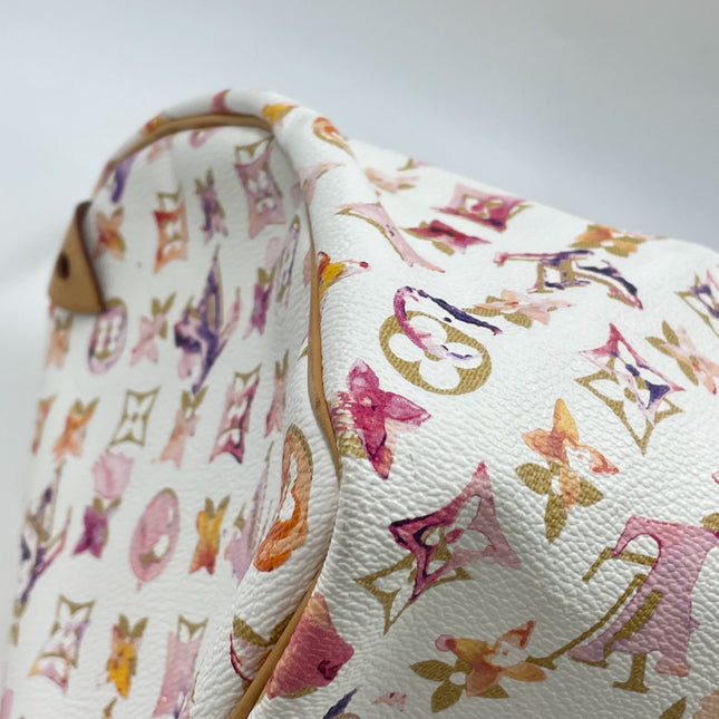 Louis Vuitton Speedy 35 Monogram Watercolor Pink Handbag Richard Prince 2008