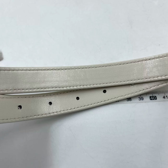 Gucci Jackie 1961 White Leather Bag with Adjustable Strap Size Small